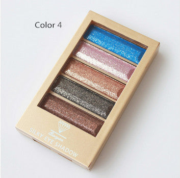 5 Colors Diamond High Quality Pigment Makeup Eyeshadow